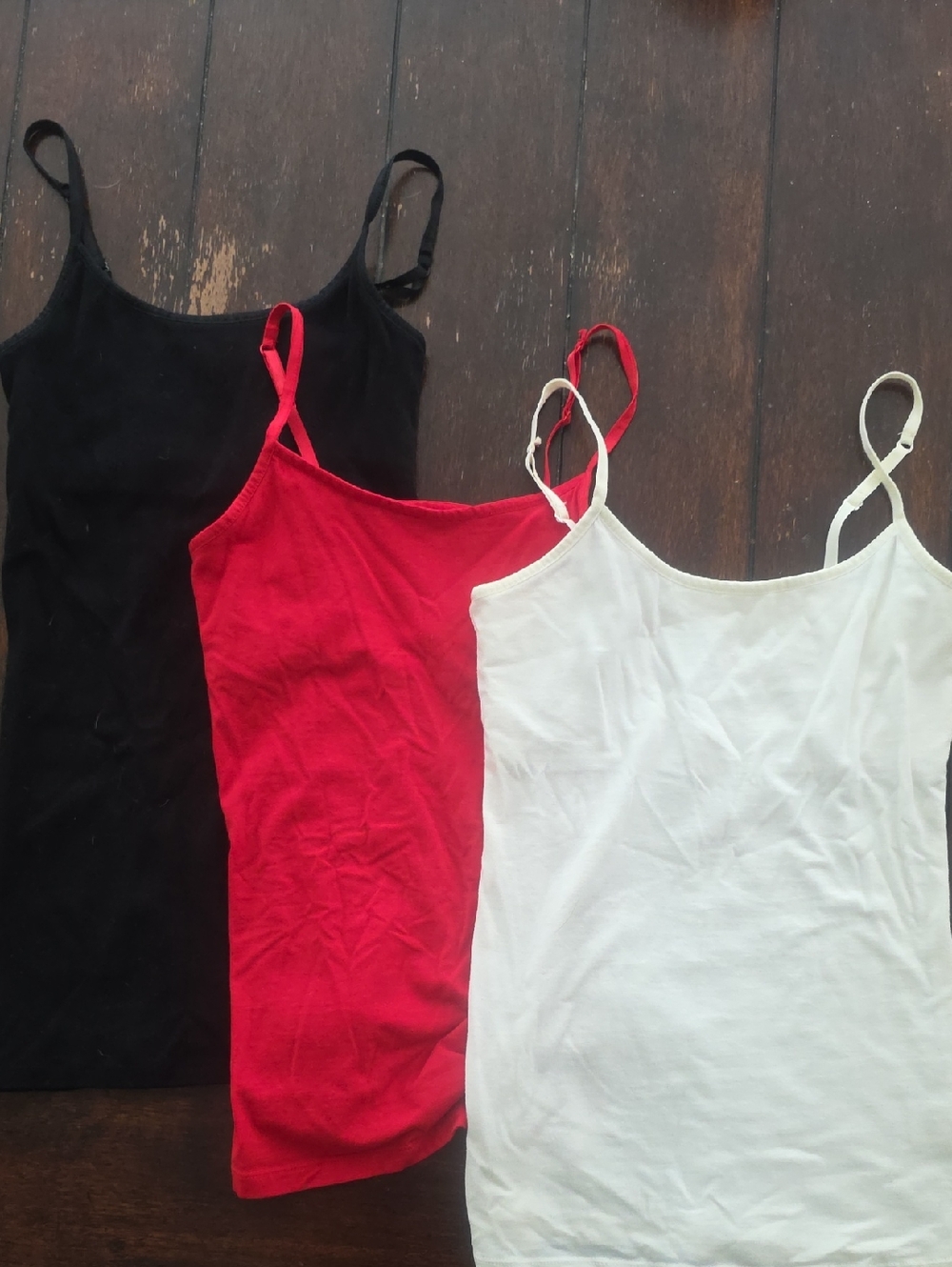 Authentic American Heritage Women's Camisole Trio - Black, Red, White
